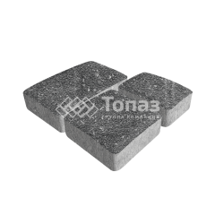 Тротуарная плитка Брук, аляска черная на камне, 4 см