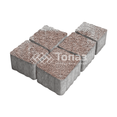 Тротуарная плитка Антик, хаски с мраморной крошкой, 4 см