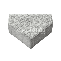 Тротуарная плитка Тиара, белая с мраморной крошкой, 6 см