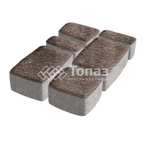 Тротуарная плитка Классико, яшма с мраморной крошкой, 6 см