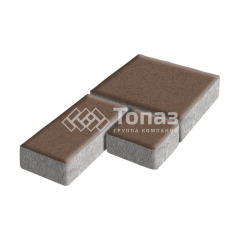 Тротуарная плитка Рубико, коричневая, 6 см