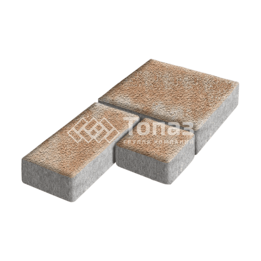 Тротуарная плитка Рубико, сансет на камне, 4 см