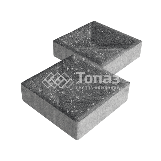 Тротуарная плитка Квадрат 200х200х40, аляска черная