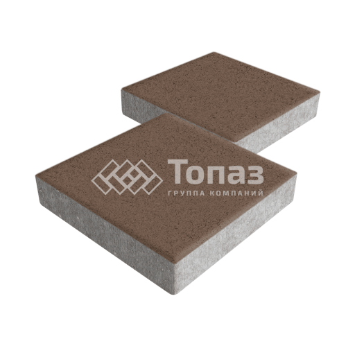 Тротуарная плитка Квадрат 500х500х70, коричневая