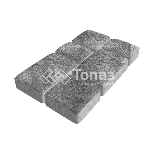 Тротуарная плитка Брук, антрацит на камне, 4 см