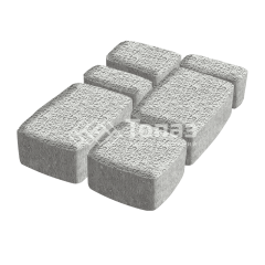 Тротуарная плитка Классико, белая с гранитной крошкой, 4 см