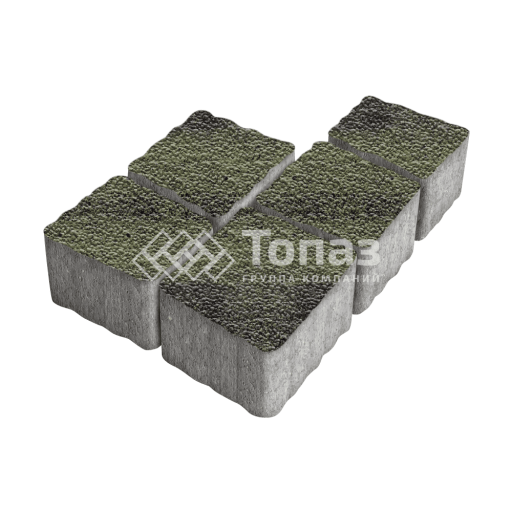 Тротуарная плитка Антик, янтарь с мраморной крошкой, 4 см