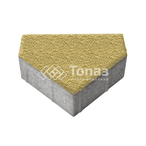 Тротуарная плитка Тиара, желтая с мраморной крошкой, 6 см