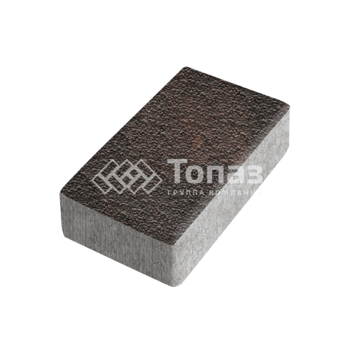 Тротуарная плитка Брусчатка, кармен с гранитной крошкой, 8 см