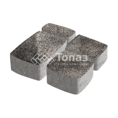 Тротуарная плитка Классико, агат коричневый на камне, 6 см