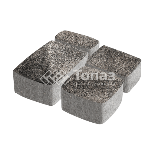 Тротуарная плитка Классико, агат коричневый на камне, 6 см