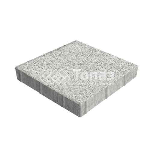 Тротуарная плитка Квадрат 300х300х60, белая на камне