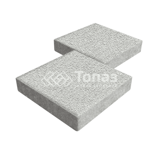 Тротуарная плитка Квадрат 300х300х60, белая на камне