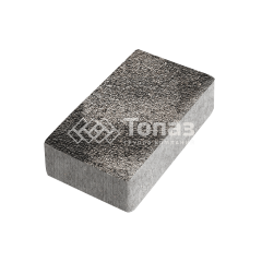 Тротуарная плитка Брусчатка, агат коричневый с мраморной крошкой, 8 см