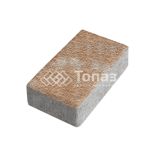 Тротуарная плитка Брусчатка, сансет с гранитной крошкой, 8 см