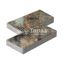 Тротуарная плитка 500х250х60, агат кофейный с мраморной крошкой