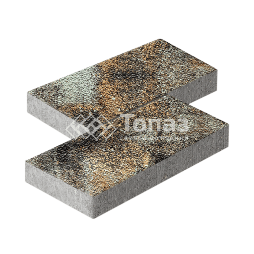 Тротуарная плитка 500х250х60, агат кофейный с мраморной крошкой