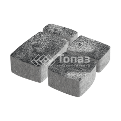 Тротуарная плитка Классико, черно-белая с мраморной крошкой, 4 см