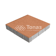 Тротуарная плитка Квадрат 500х500х70, оранжевая