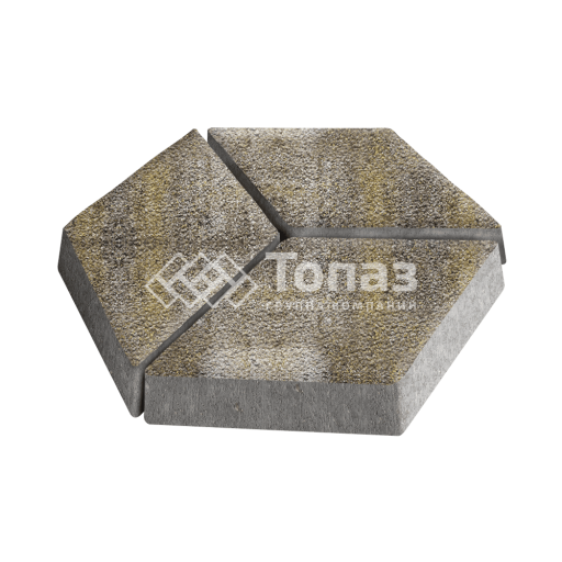 Тротуарная плитка Ромб, степь на камне, 6 см