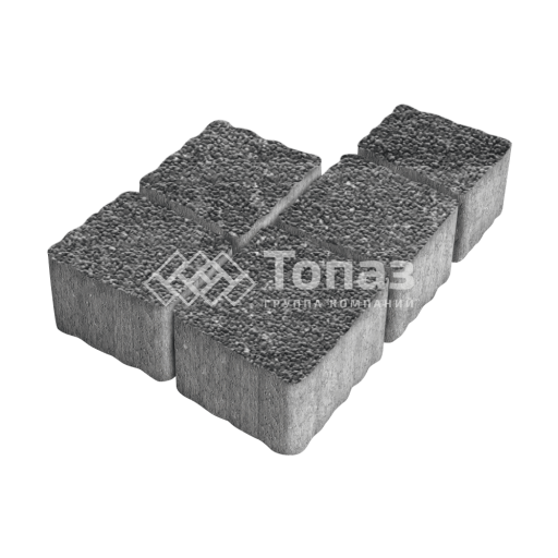 Тротуарная плитка Антик, аляска черная с гранитной крошкой, 4 см