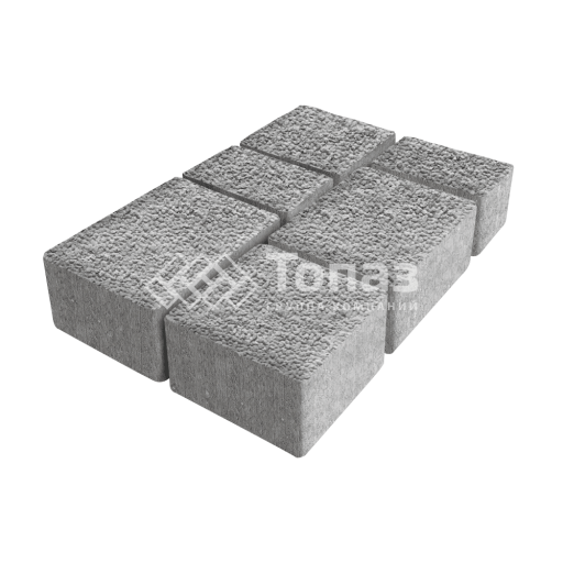 Тротуарная плитка Лэндхаус, серо-белая с гранитной крошкой, 4 см