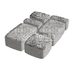 Тротуарная плитка Классико, аляска белая на камне, 6 см