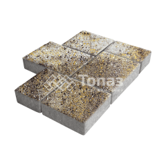 Тротуарная плитка Новый город, агат желтый, 6 см