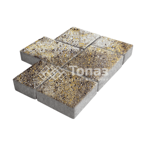 Тротуарная плитка Новый город, агат желтый, 6 см