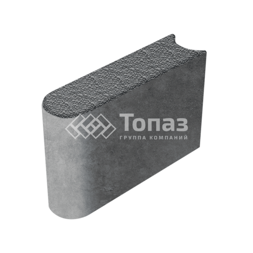 Камень бортовой БРШ 50.20.8, черный с мраморной крошкой