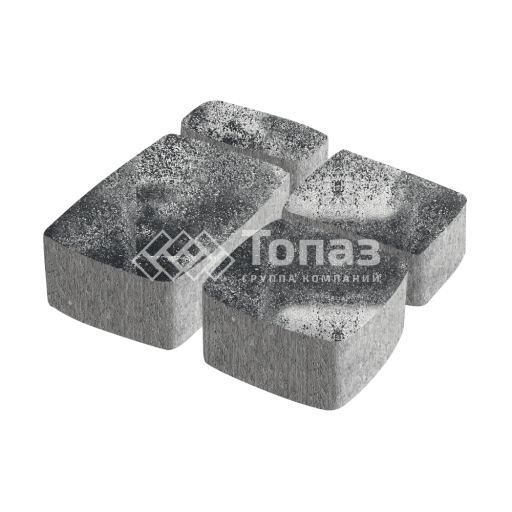 Тротуарная плитка Классико, черно-белая, 6 см