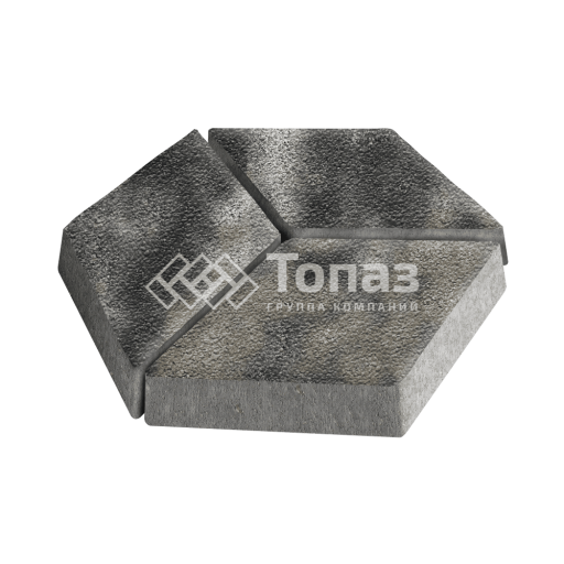 Тротуарная плитка Ромб, стоун на камне, 6 см