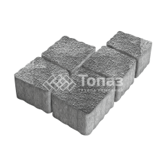 Тротуарная плитка Антик, антрацит с гранитной крошкой, 4 см