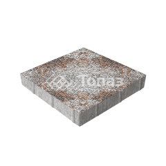 Тротуарная плитка Квадрат 400х400х60, агат оранжевый с мраморной крошкой