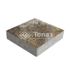 Тротуарная плитка Квадрат 200х200х60, агат желтый на камне