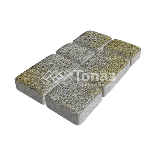 Тротуарная плитка Брук, меланж с гранитной крошкой, 6 см