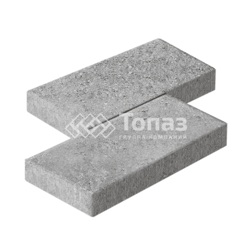 Тротуарная плитка 500х250х60, серо-белая