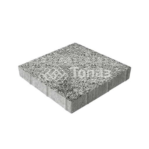 Тротуарная плитка Квадрат 400х400х60, аляска белая с мраморной крошкой
