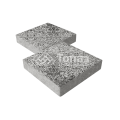 Тротуарная плитка Квадрат 400х400х60, аляска белая с мраморной крошкой