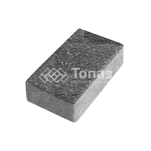 Тротуарная плитка Брусчатка, аляска черная с мраморной крошкой, 8 см