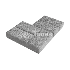 Тротуарная плитка 200х100х60, серо-белая с мраморной крошкой