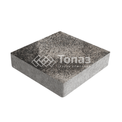 Тротуарная плитка Квадрат 200х200х60, агат коричневый на камне