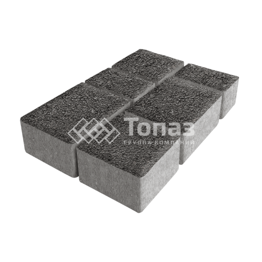 Тротуарная плитка Лэндхаус, джафар черный на камне, 8 см