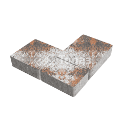 Тротуарная плитка Новый город, агат оранжевый, 6 см