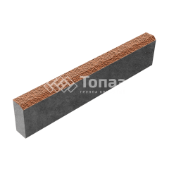 Камень бортовой БР 100.20.8, оранжевый с мраморной крошкой