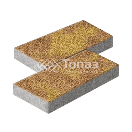 Тротуарная плитка 500х250х60, шафран с гранитной крошкой