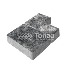 Тротуарная плитка Бергамо, черно-белая с гранитной крошкой, 6 см