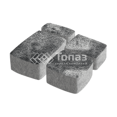 Тротуарная плитка Классико, черно-белая с гранитной крошкой, 6 см