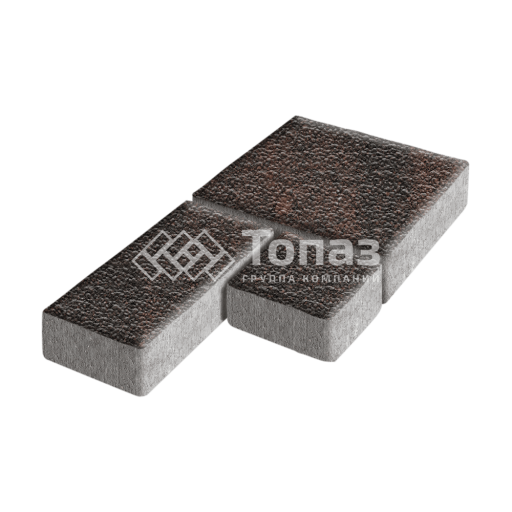 Тротуарная плитка Рубико, кармен с гранитной крошкой, 4 см