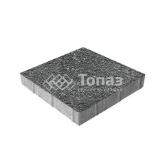 Тротуарная плитка Квадрат 400х400х60, аляска черная с мраморной крошкой